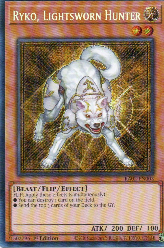 Ryko, Lightsworn Hunter RA02-EN004 Secret Rare