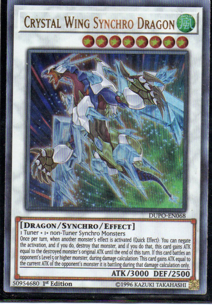 Crystal Wing Synchro Dragon DUPO-EN068 Ultra Rare