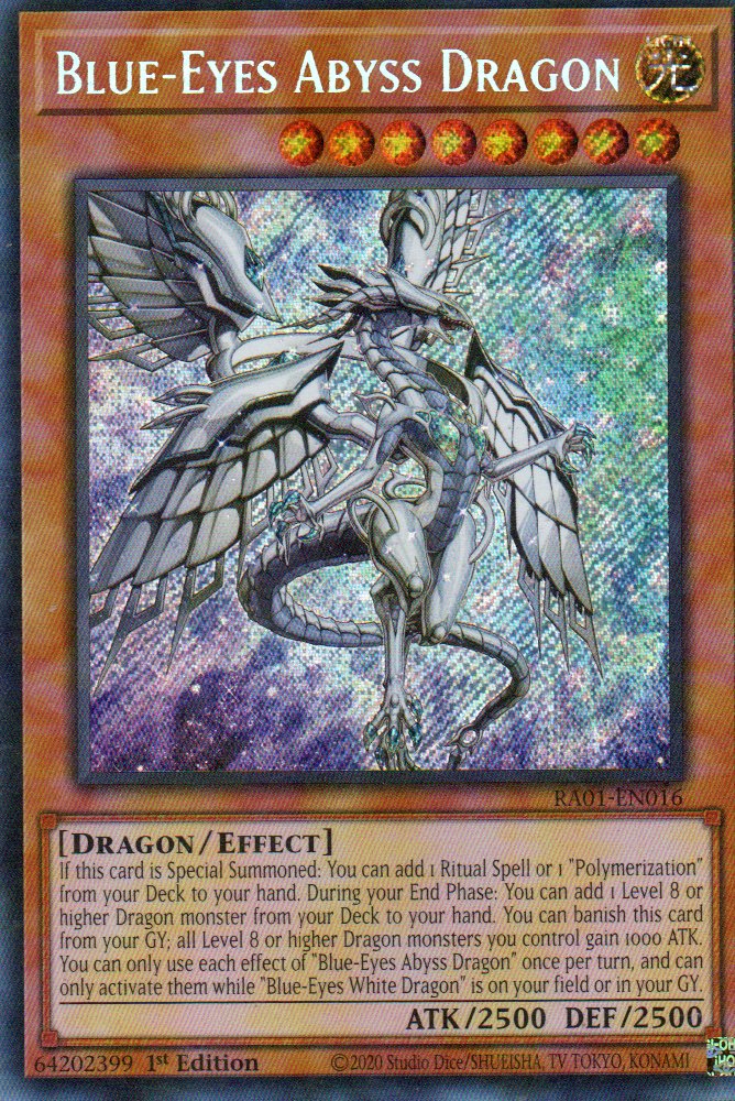 Blue-Eyes Abyss Dragon RA01-EN016 Secret Rare