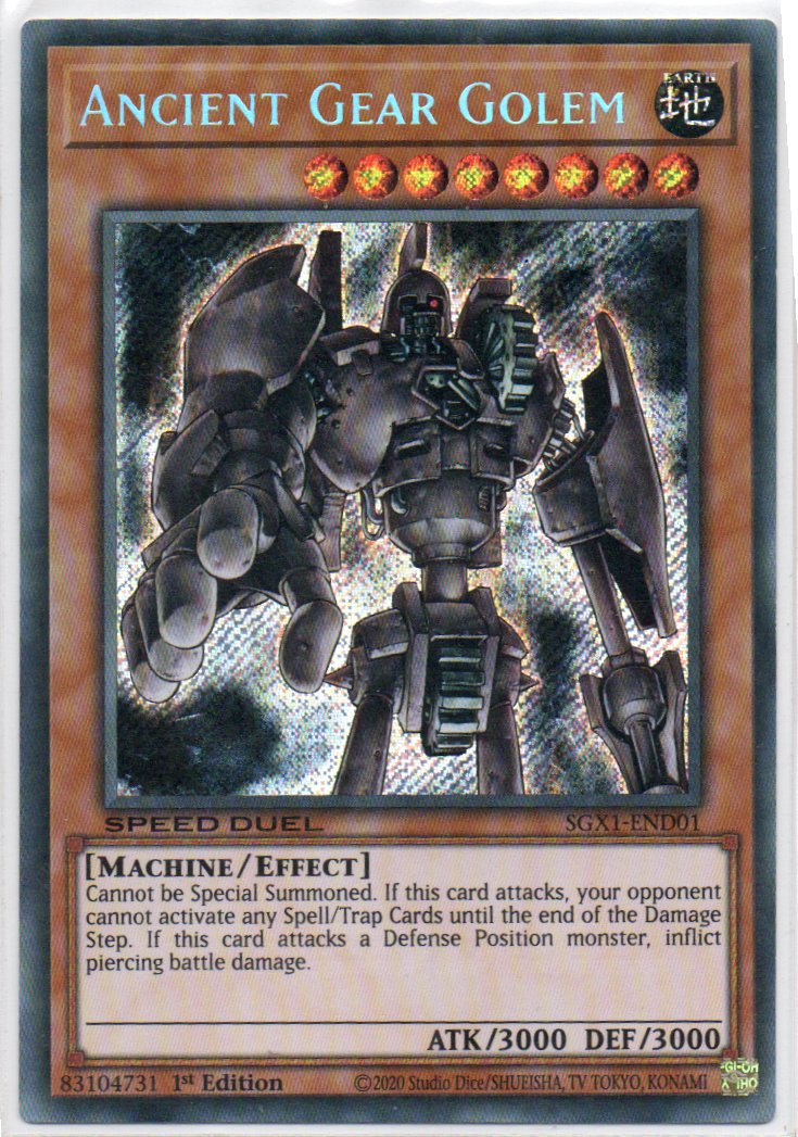 Ancient Gear Golem SGX1-END01 Secret Rare