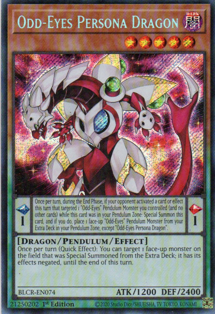 Odd-Eyes Persona Dragon BLCR-EN074 Secret Rare