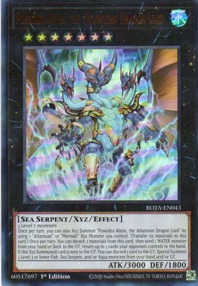 Poseidra Abyss, the Atlantean Dragon Lord ROTA-EN043 Ultra Rare