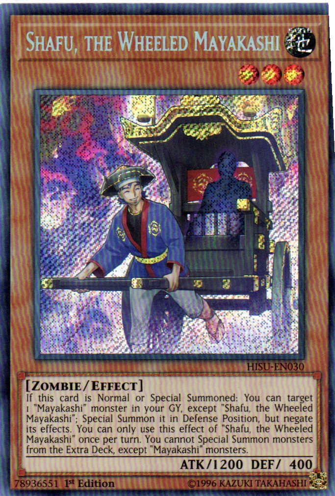 Shafu, the Wheeled Mayakashi HISU-EN030 Secret Rare