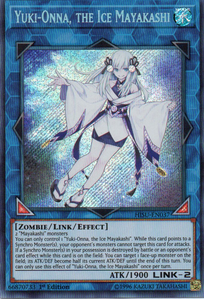 Yuki-Onna, the Ice Mayakashi HISU-EN037 Secret Rare