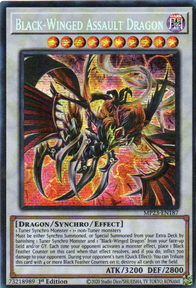 Black-Winged Assault Dragon MP23-EN187 Secret Rare