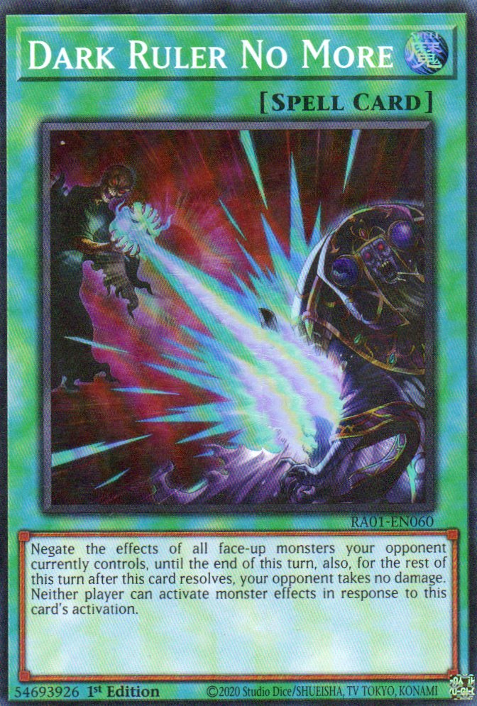 Dark Ruler no More RA01-EN060 Super Rare