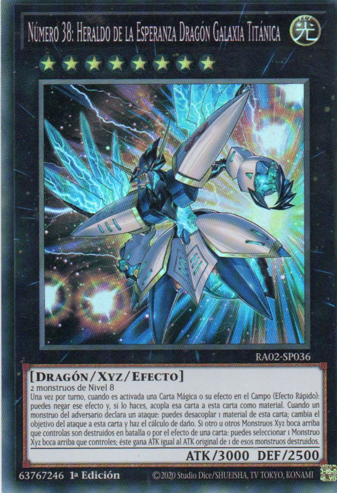 Numero 38: Heraldo de la Esperanza Dragon Galaxia Titanica RA02-SP036 Super Rare
