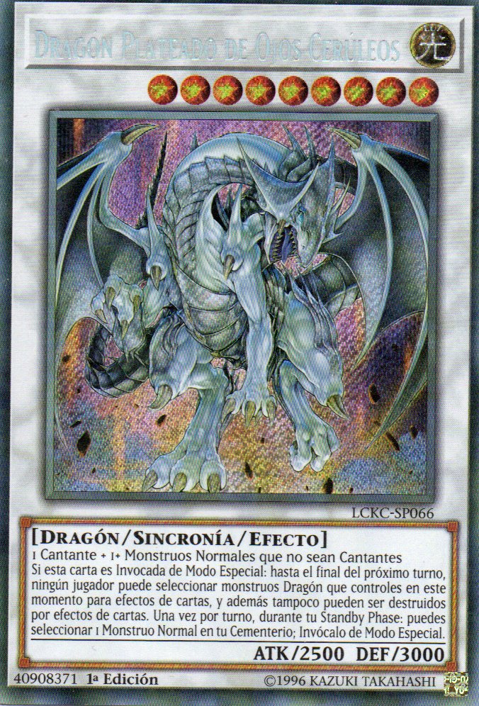 Dragon Plateado de Ojos Cerúleos LCKC-SP066 Secret Rare