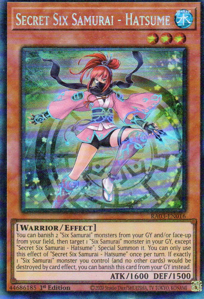 Secret Six Samurai - Hatsume RA03-EN016 Collector Rare