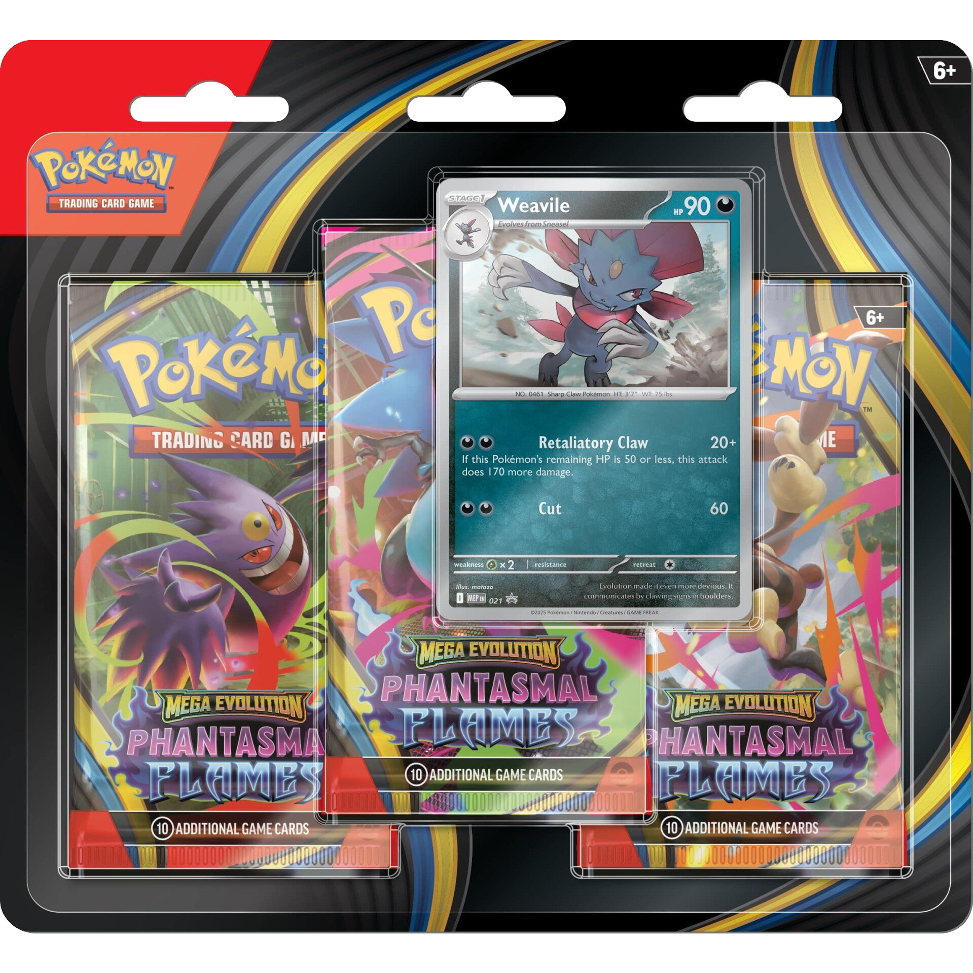 Pokemon en Ingles - Booster Blister Phantasmal Flames Weavile
