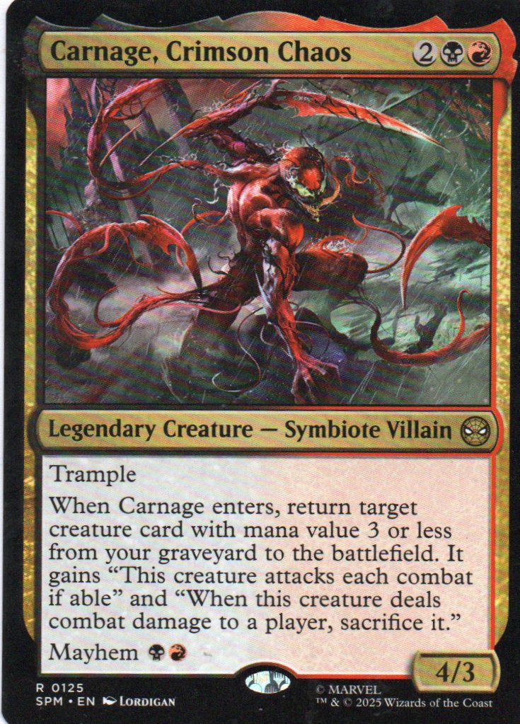 Carnage, Crimson Chaos Ingles Rare