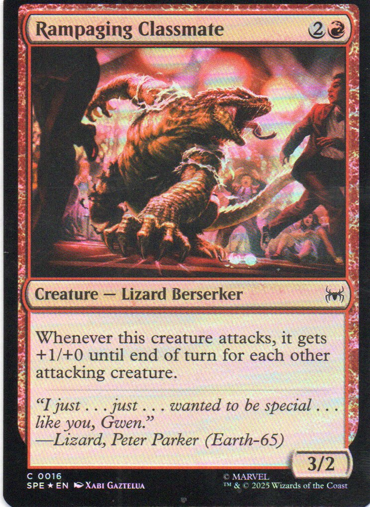 Rampaging Classmate Ingles Common Foil