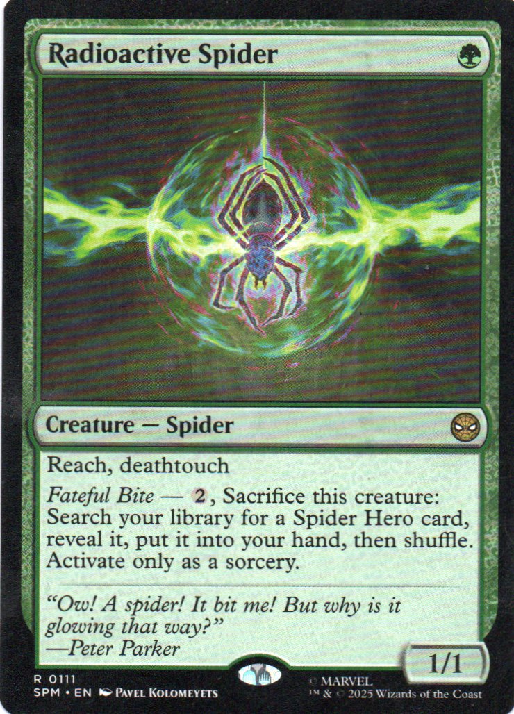 Radioactive Spider Ingles Rare