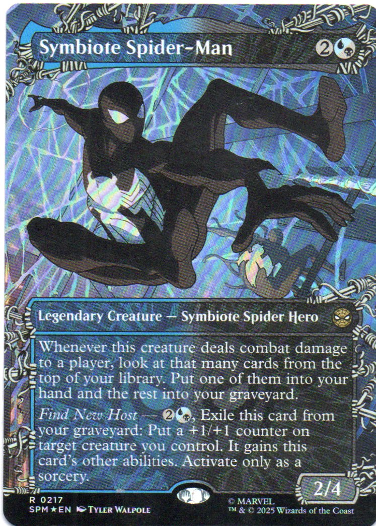 Symbiote Spider-man Ingles Rare Borderless Foil