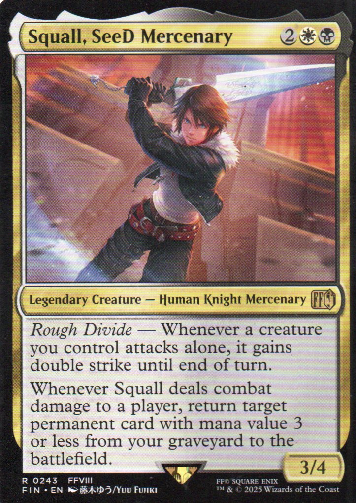 Squall, SeeD Mercenary Ingles Rare