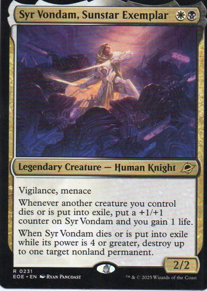 Syr Vondam, Sunstar Exemplar Ingles Rare