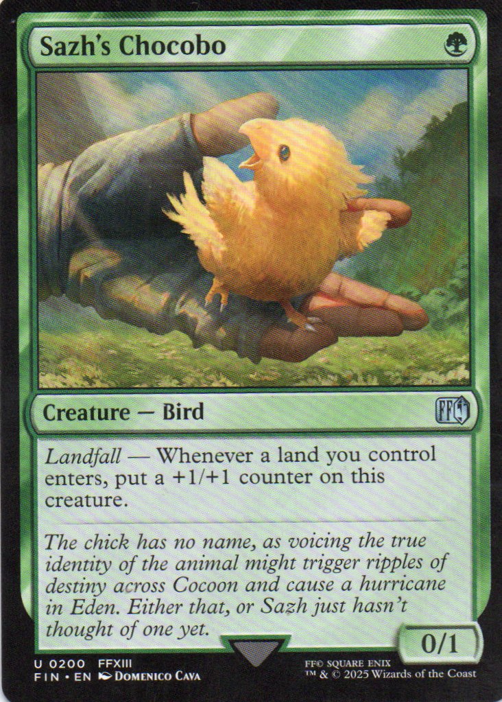 Sazh´s Chocobo Ingles Uncommun