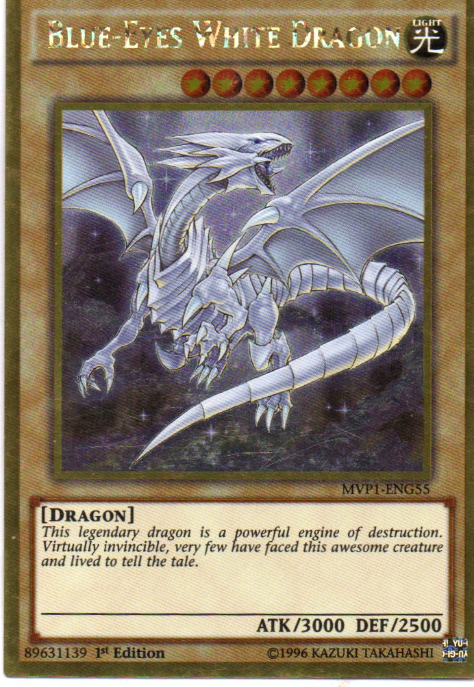 Blue-Eyes White Dragon MVP1-ENG55 Gold Rare