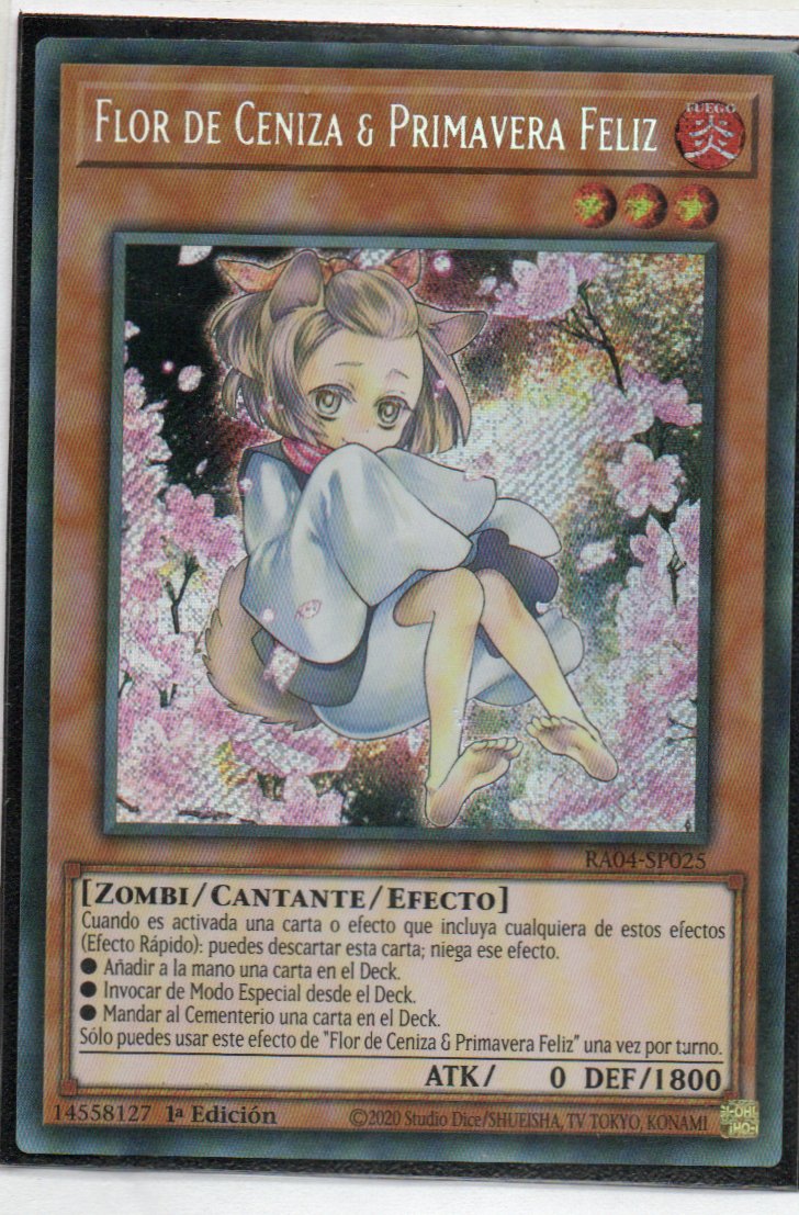 Flor de Ceniza & Primavera Feliz RA04-SP025 Secret Rare