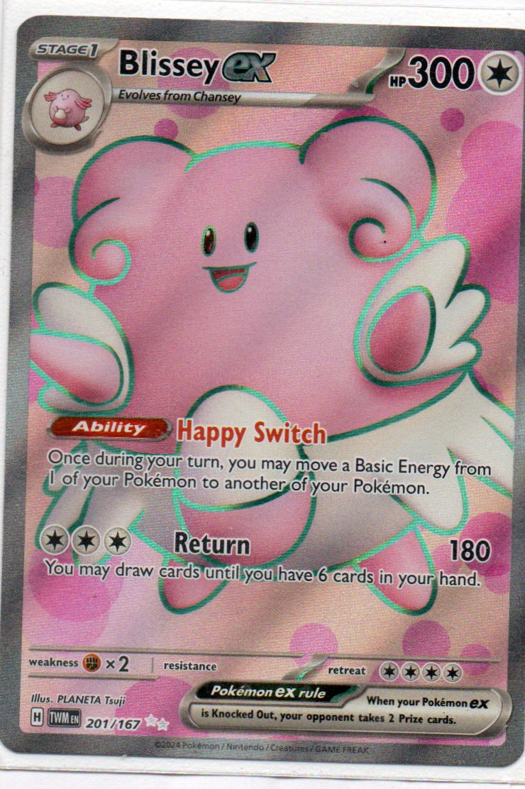 Blissey ex 201 Ultra rare Ingles