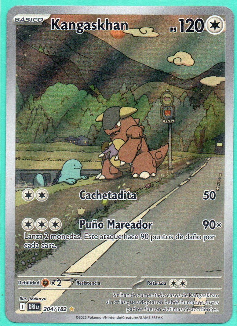 Kangaskhan 204 Illustration rare Español