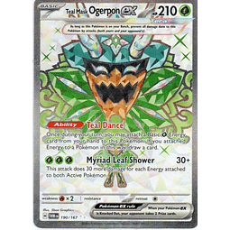 Teal Mask Ogerpon ex 190 Ultra rare Ingles