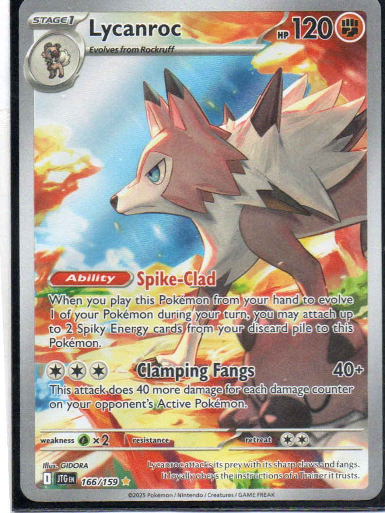 Lycanroc 166 Illustration rare Ingles