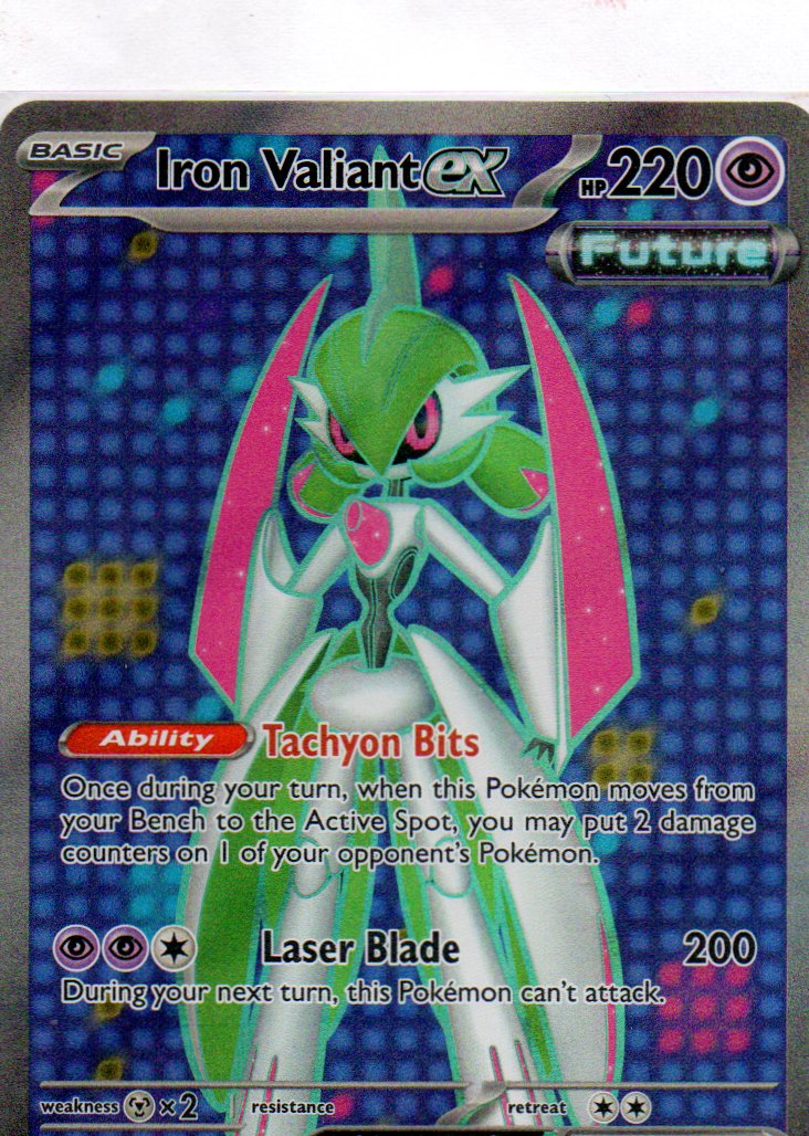 Iron Valiant ex 225 Ultra rare Ingles