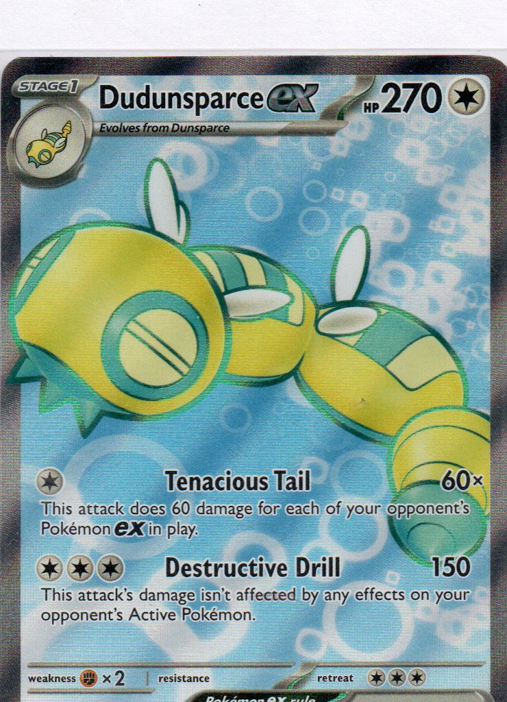 Dudunsparce ex 178 Ultra rare Ingles