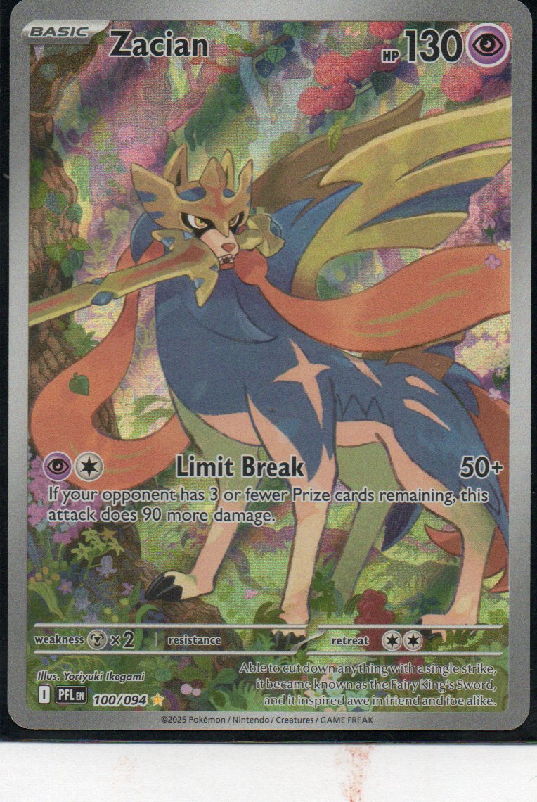Zacian 100 Illustration rare Ingles