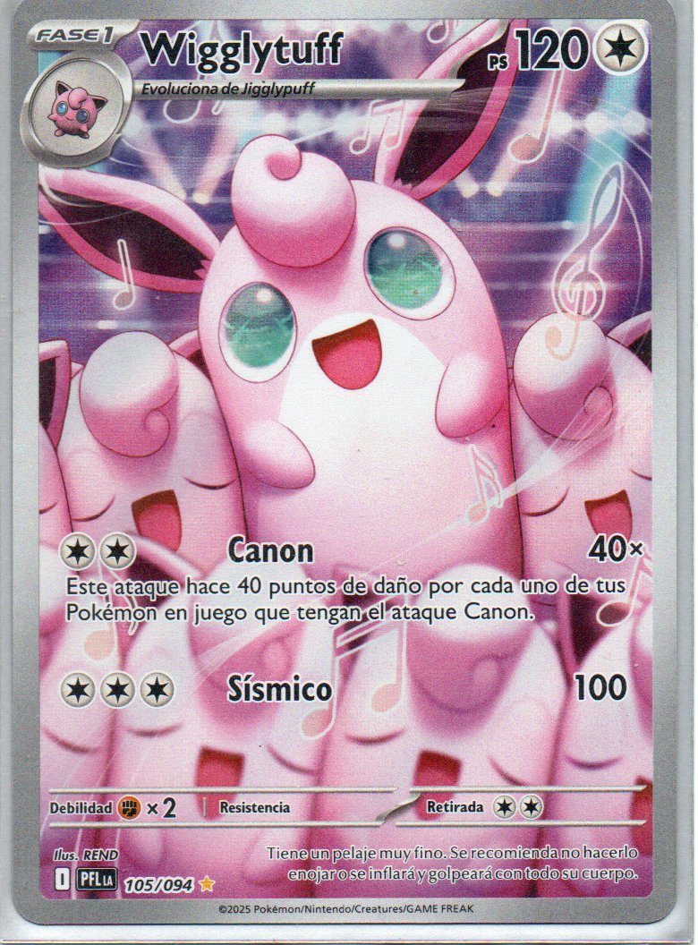 Wigglytuff 105 Illustration rare Español