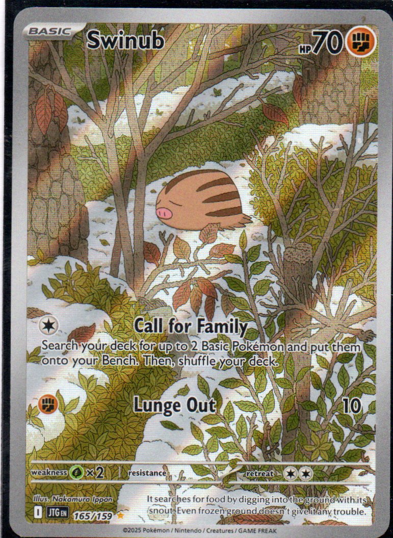 Swinub 165 Illustration rare Ingles