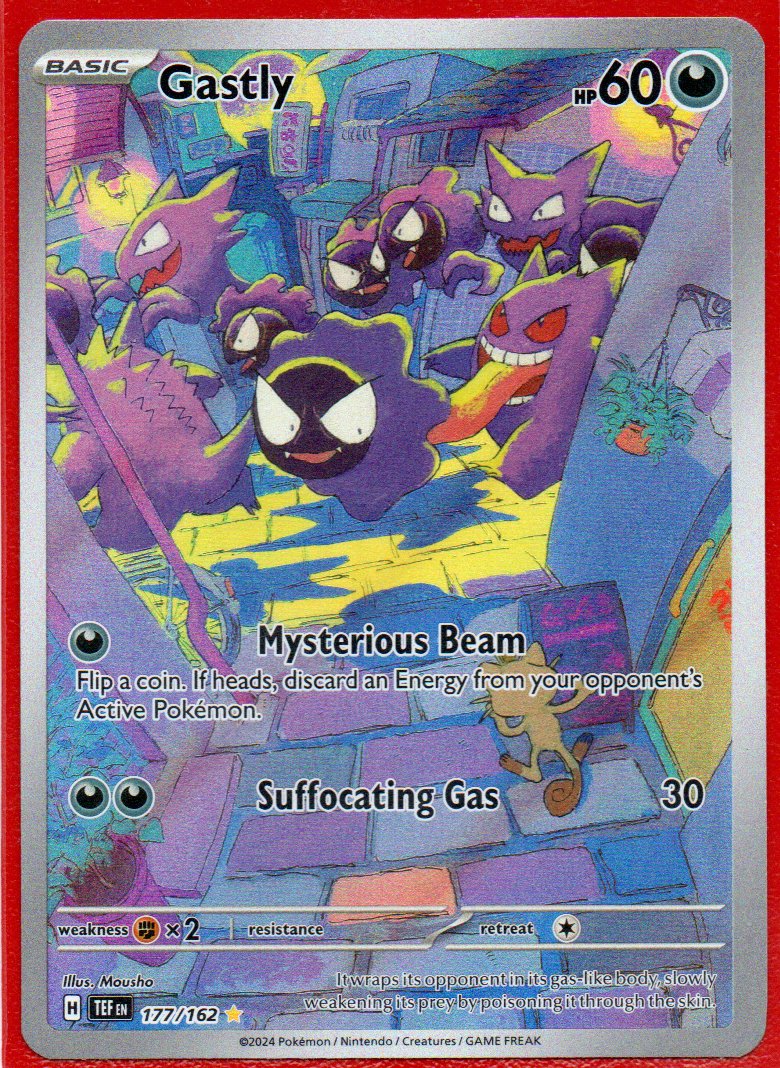 Gastly 177 Illustration rare ingles