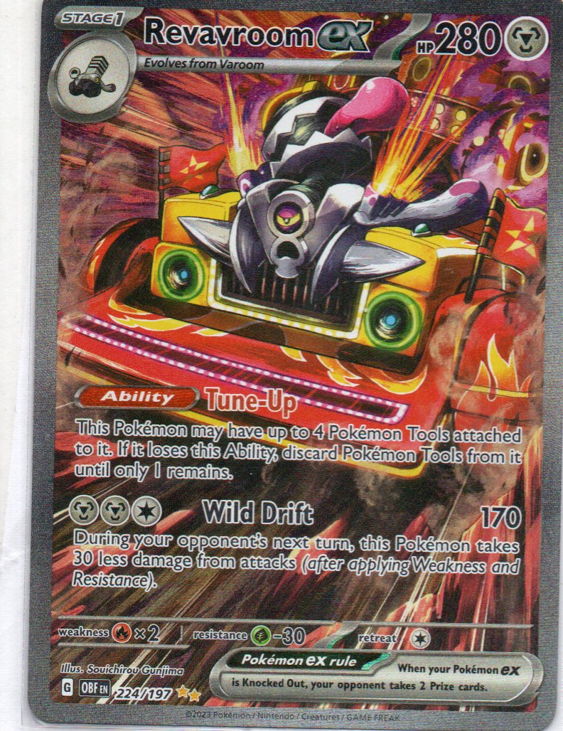 Revavroom ex 224 Illustration rare Ingles