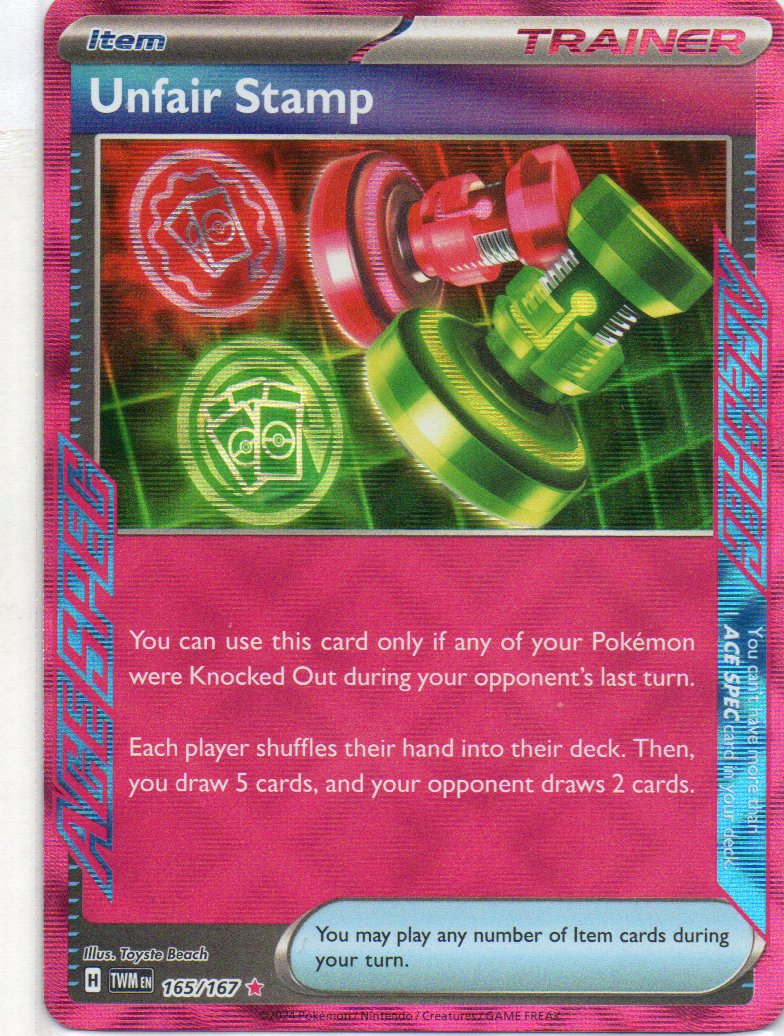 Unfair Stamp 165 Ace Spec Rare Ingles