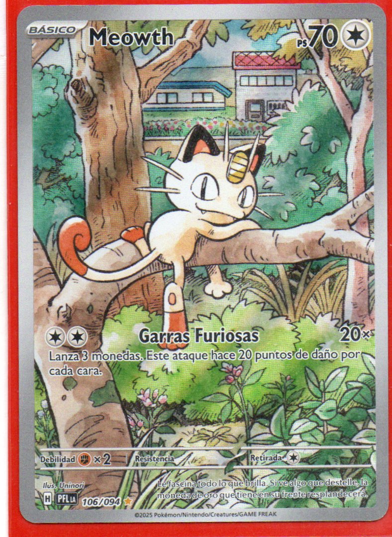 Meowth 106 Illustration rare ingles