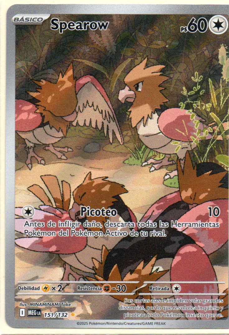 Spearow 151 Illustration rare Ingles