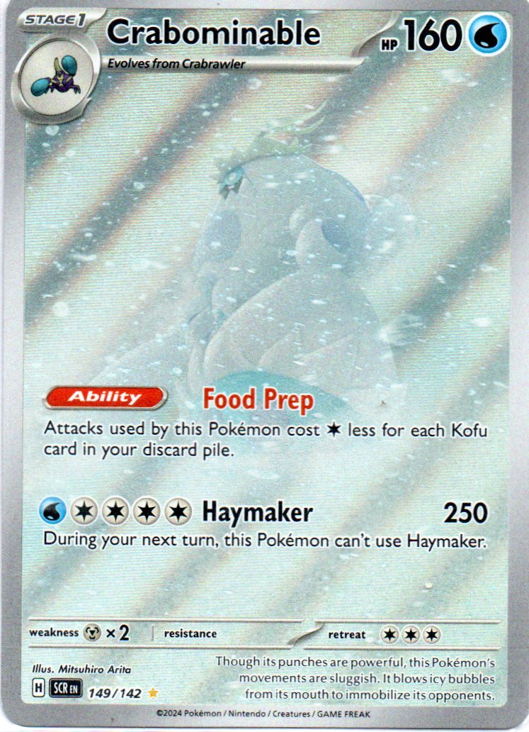 Crabominable 149 Illustration rare Ingles