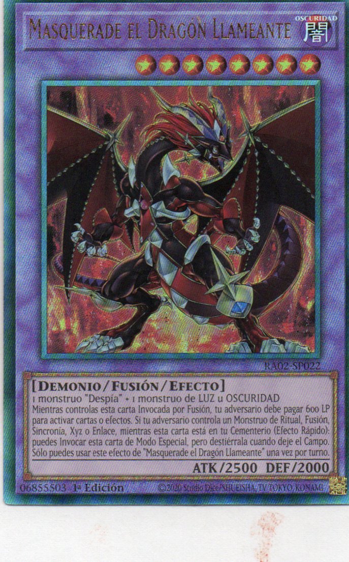 Masquerade el Dragon Llameante  RA02-SP022 Ultimate rare