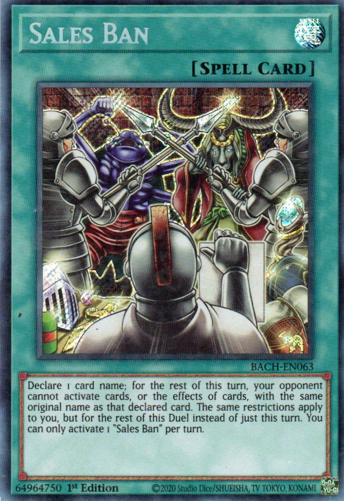 Sales Ban  BACH-EN063 Secret rare