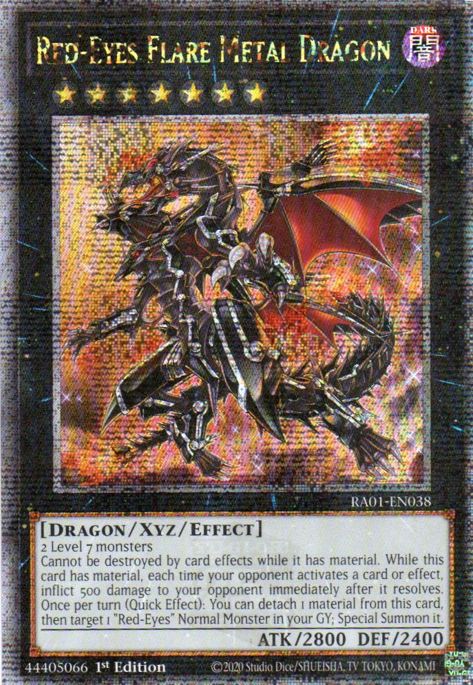 Red-Eyes Flare Metal Dragon  RA01-EN038 Quarter rare