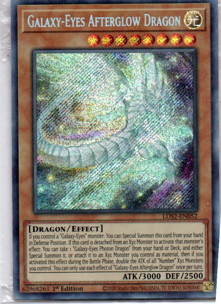 Galaxy-Eyes Afterglow Dragon  LDS2-EN052 Secret rare