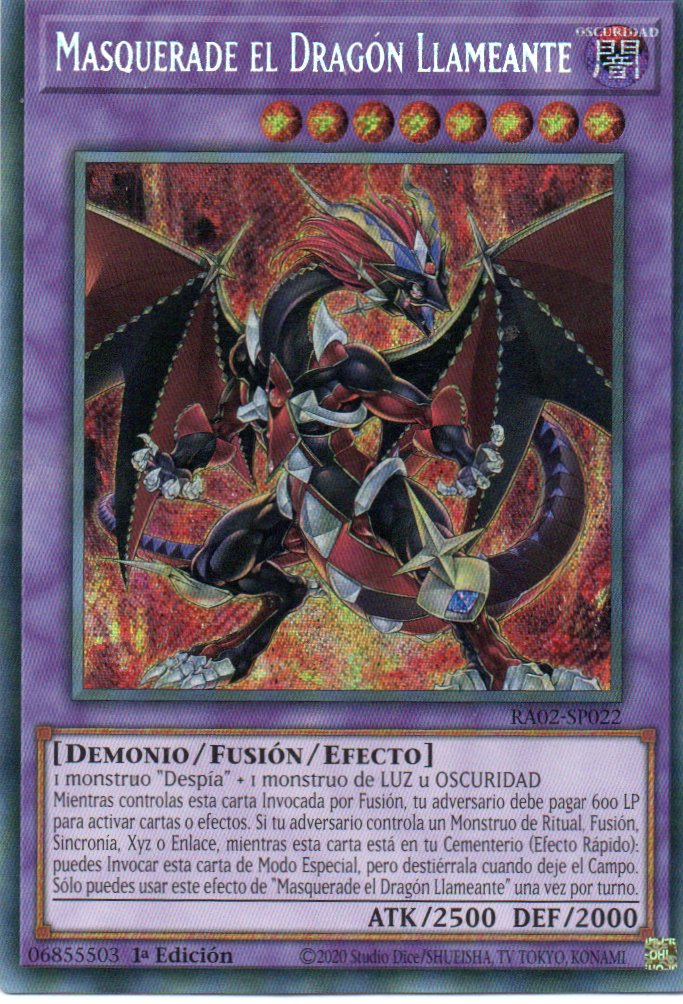 Masquerade el Dragon Llameante RA02-SP022 Secret rare