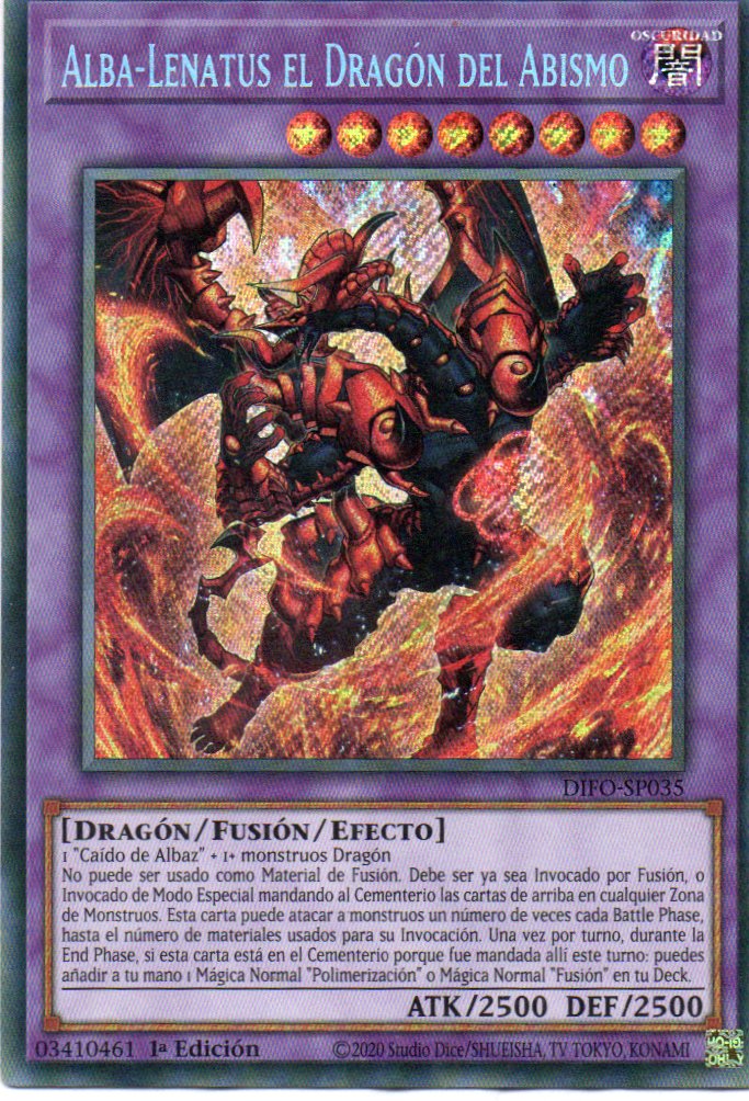 Alba-Lenatus el Dragon del Abismo DIFO-SP035 Secret rare