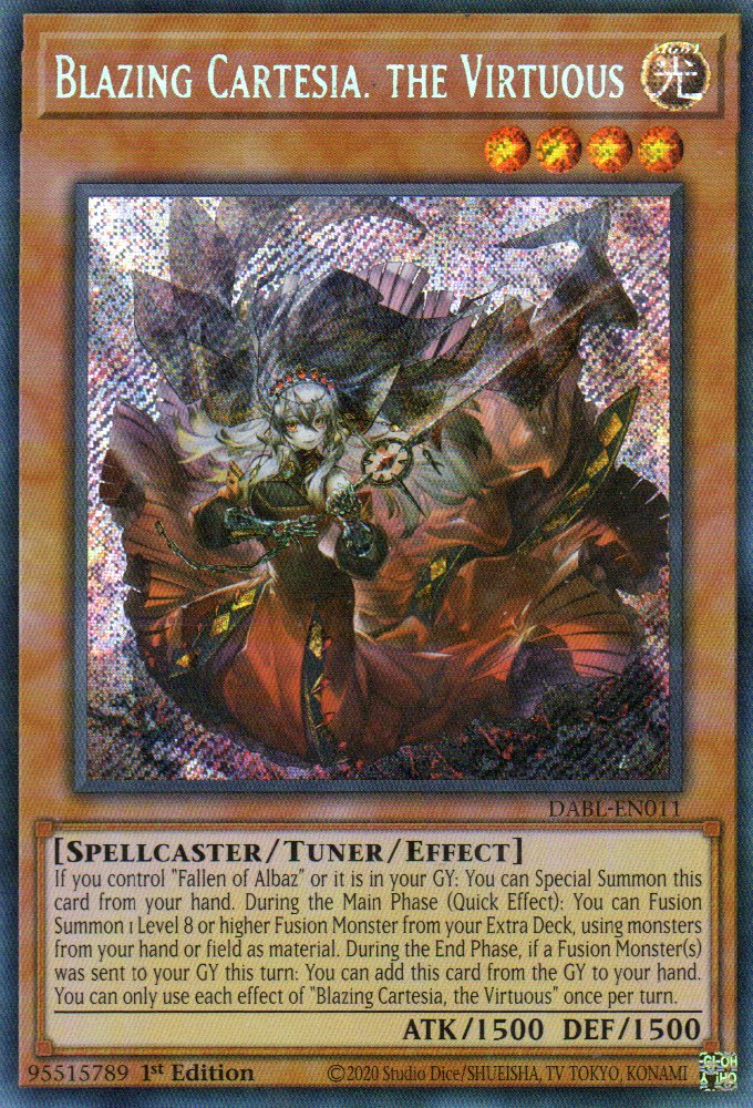 Blazing Cartesia, the Virtuous DABL-EN011 Secret rare