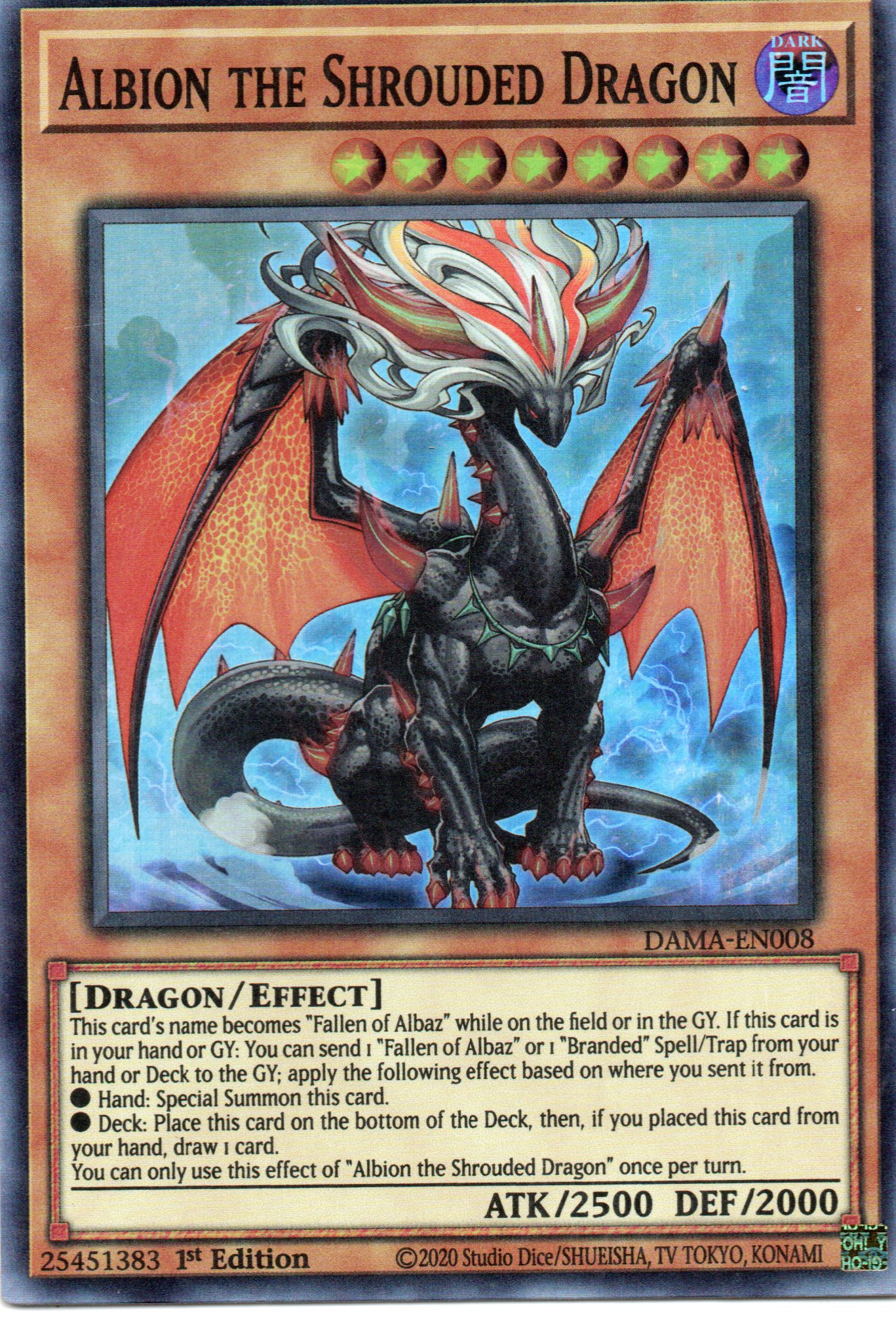 Albion the Shrouded Dragon DAMA-EN008 Super rare