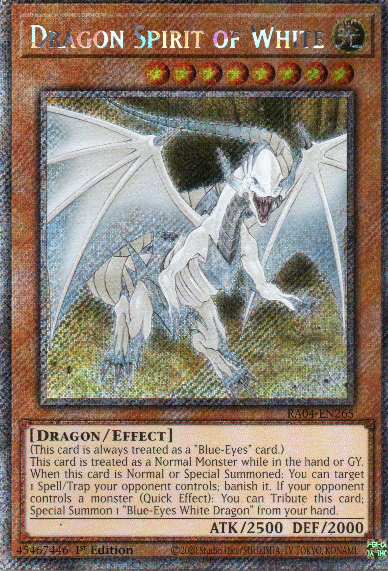 Dragon Spirit of White RA04-EN265 Platinum rare