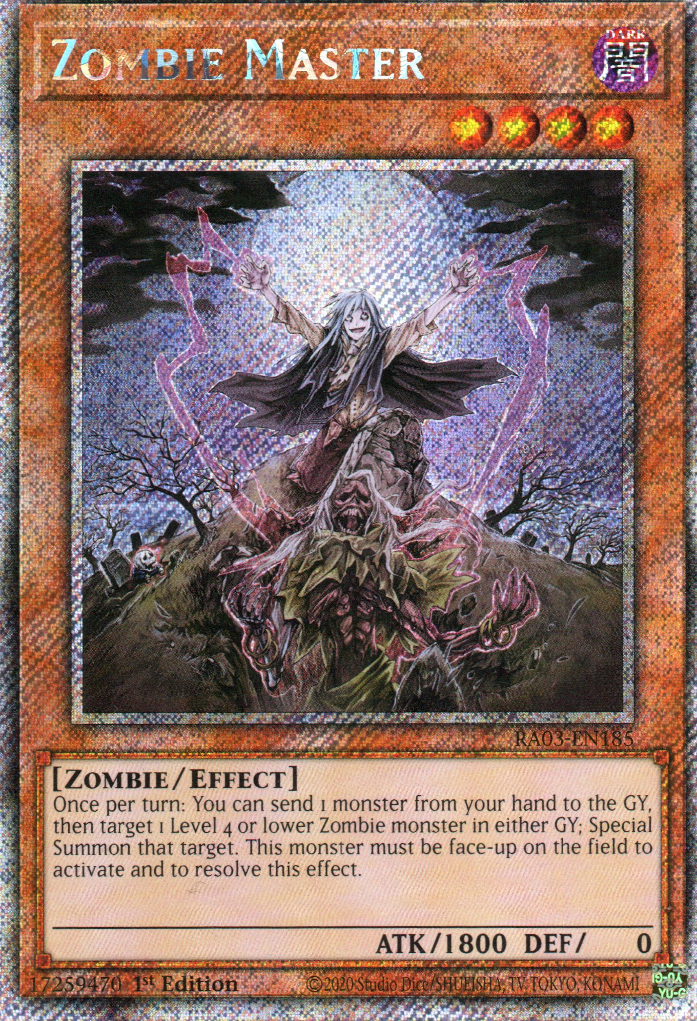 Zombie Master RA04-EN185 Platinum rare