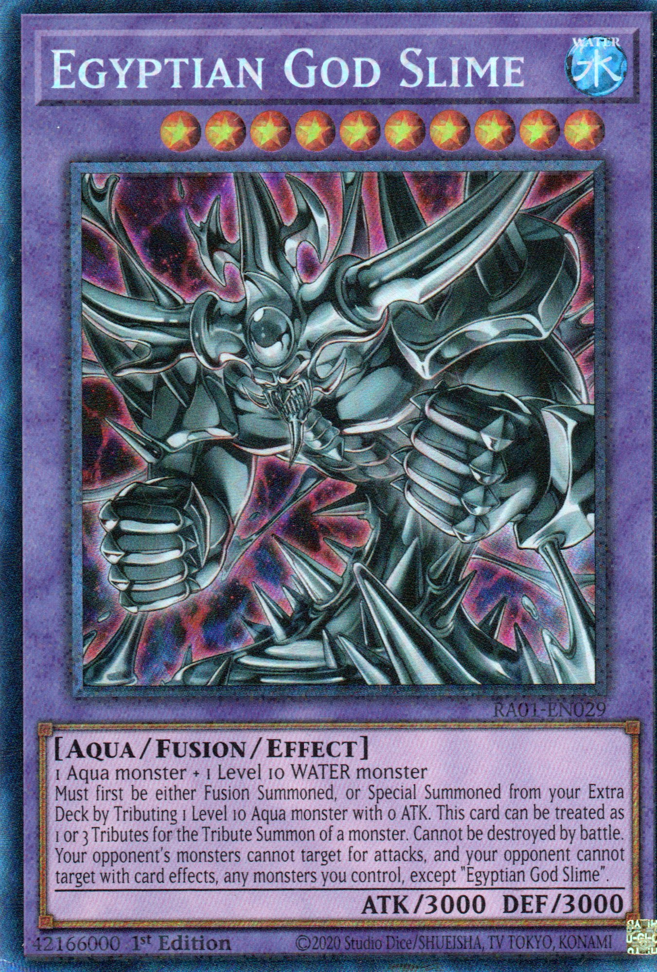 Egyptian God Slime RA01-EN029 Collector rare