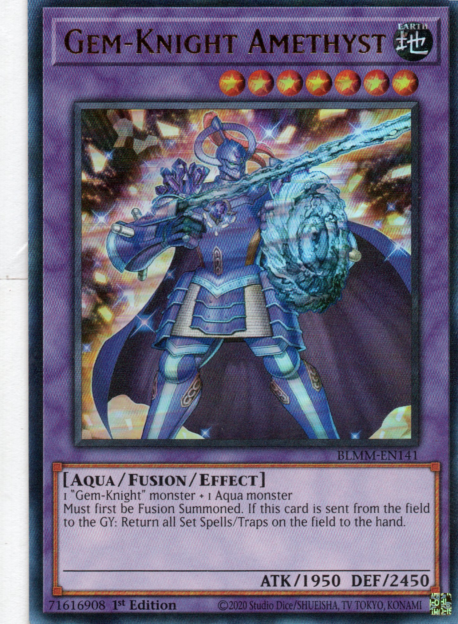 Gem-Knight Amethyst BLMM-EN141 Ultra rare